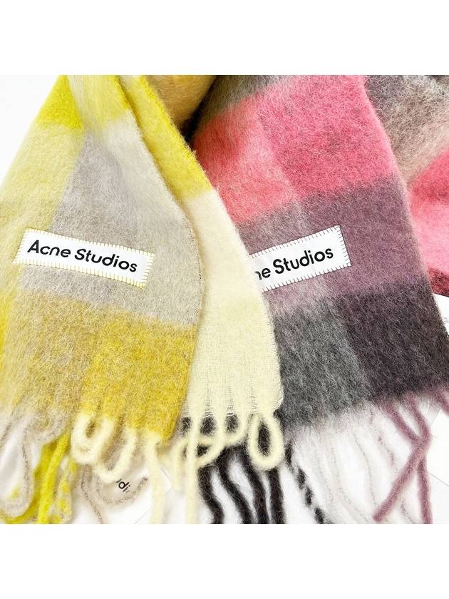 Check Mohair Muffler Mauve Bright pink - ACNE STUDIOS - BALAAN 11