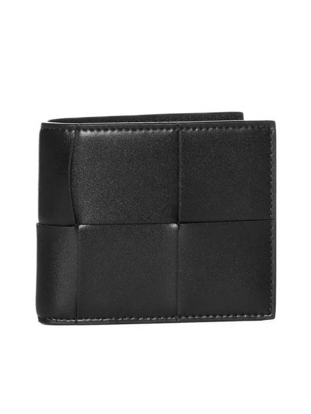 Intrecciato Coin Pocket Half Wallet Black - BOTTEGA VENETA - BALAAN 3