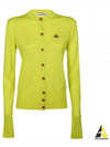 Women's ORB Embroidered Logo Cardigan Yellow - VIVIENNE WESTWOOD - BALAAN 2