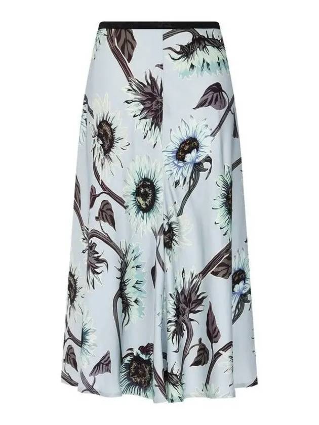 Women s Sunflower Viscose Flare Skirt Light Blue 270422 - PAUL SMITH - BALAAN 1