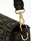 Baguette FF Jacquard Shoulder Bag Brown - FENDI - BALAAN 9