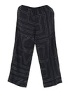 Silk Monogram Print Pyjamas Straight Pants Black - TOTEME - BALAAN 3