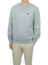 De Coeur Embossed Logo Crewneck Sweatshirt Blue - AMI - BALAAN 5