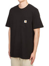 Pocket Short Sleeve T-Shirt Black - CARHARTT WIP - BALAAN 3