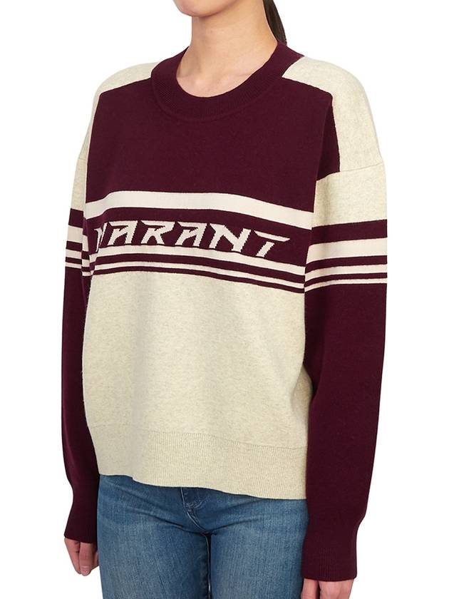 Callie Crew Neck Knit Top Wine - ISABEL MARANT - BALAAN 5