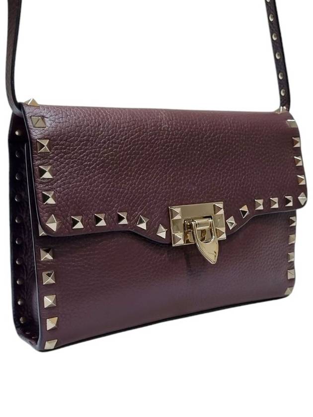 4W0B0181VSF Rockstud Burgundy Small Cross Bag - VALENTINO - BALAAN 2