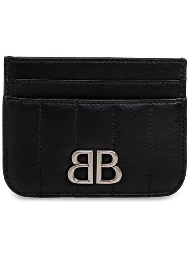 Monaco Leather Card Wallet Black - BALENCIAGA - BALAAN 1