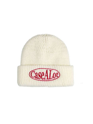 Circle logo beanie ivory - CASEALOT - BALAAN 1