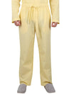 Poplin Pajamas Organic Cotton Straight Pants Lemonade - TEKLA - 2