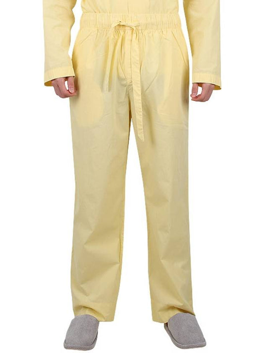 Poplin Pajamas Organic Cotton Straight Pants Lemonade - TEKLA - 2