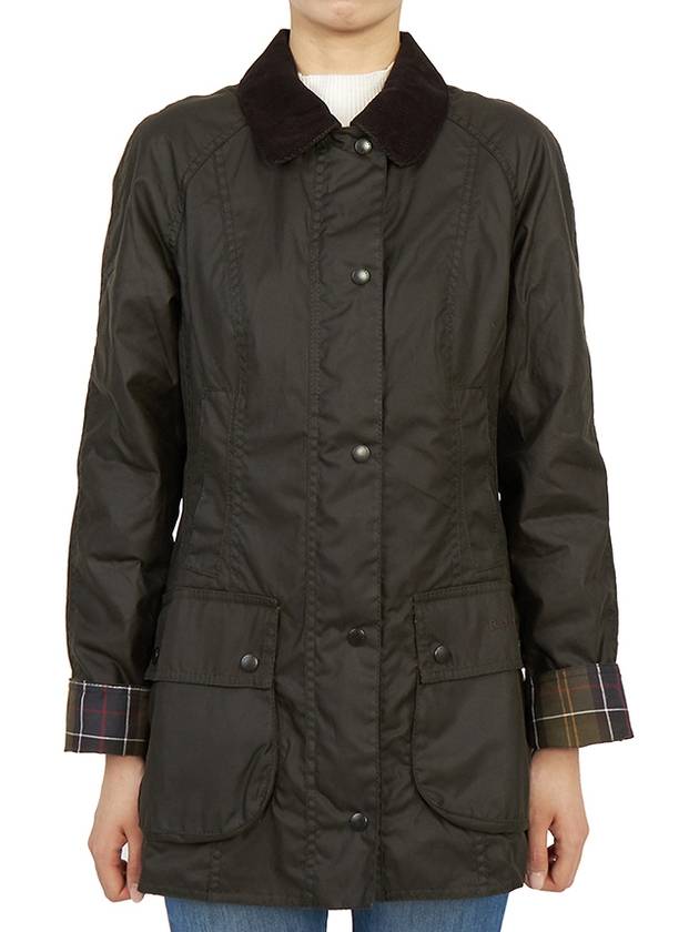 Classic Beadnell Wax Jacket Olive - BARBOUR - BALAAN 3