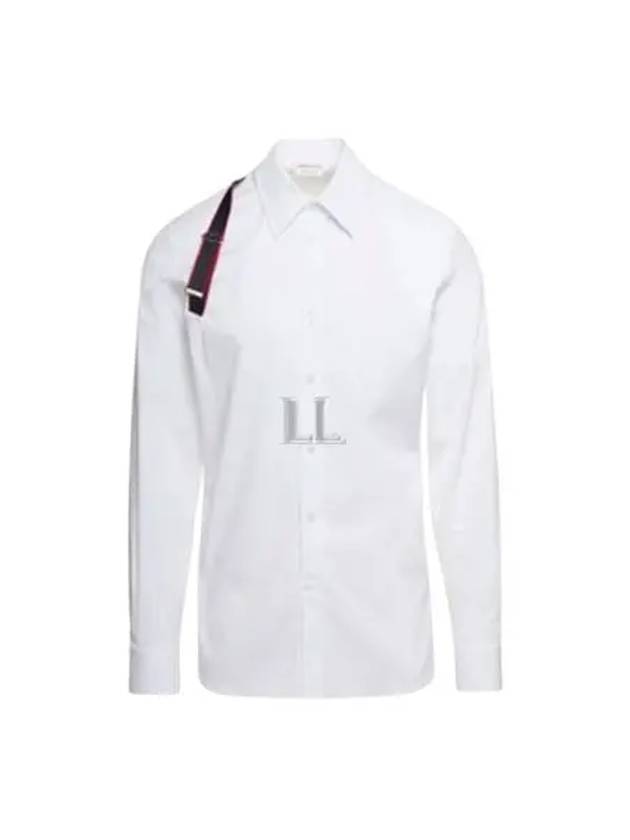 Men's Harness Patch Long Sleeve Shirt White - ALEXANDER MCQUEEN - BALAAN 2