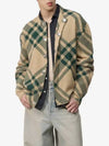 Check Pattern Intarsia Knit Cardigan Green - BURBERRY - BALAAN 2