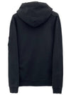 Lens Wappen Diagonal Fleece Hoodie Black - CP COMPANY - BALAAN 3