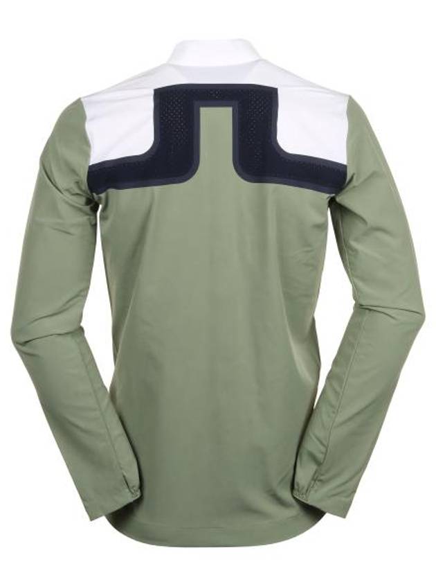 Jeff Hybrid Color Block Zip-Up Jacket Oil Green - J.LINDEBERG - BALAAN 3