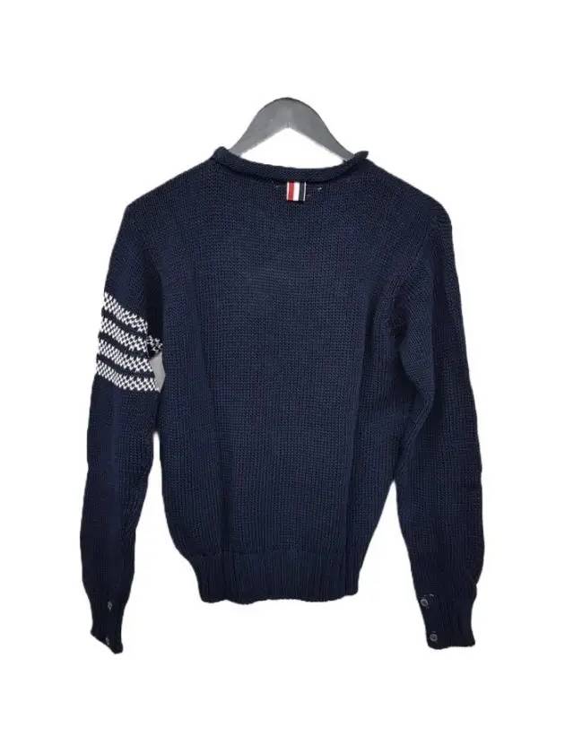 Dolphin Classic Crew Neck Pullover Knit Top Navy - THOM BROWNE - BALAAN 5