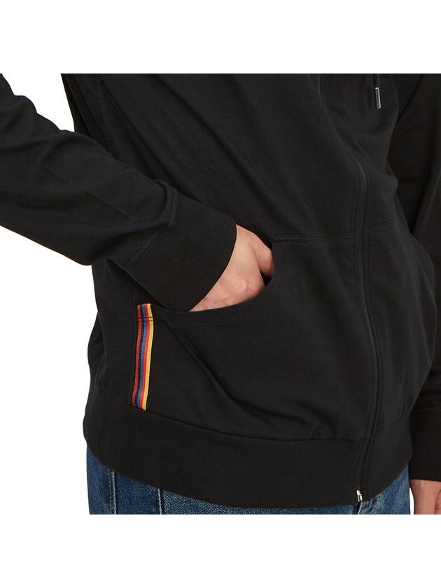 Cotton Jersey Zip Lounge Hoodie Black - PAUL SMITH - BALAAN 8