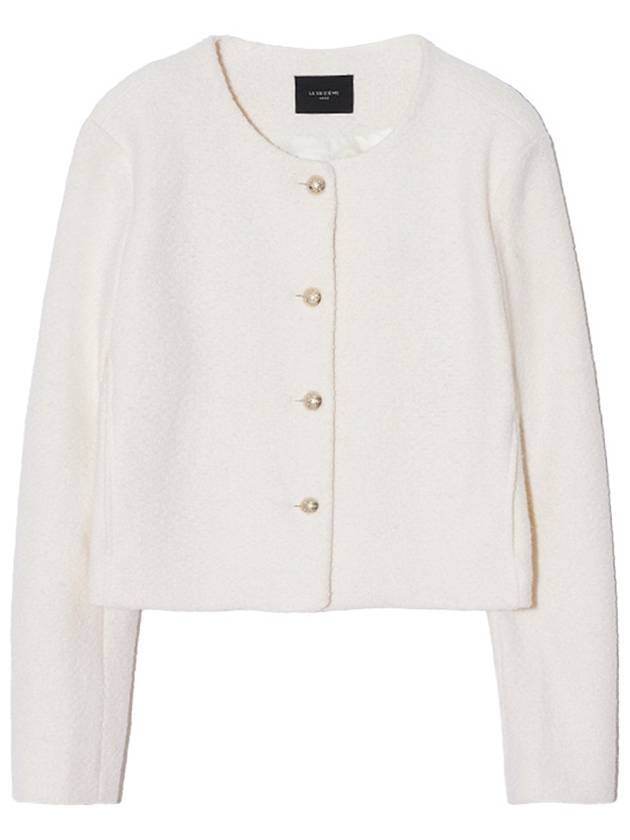 Boucle Crop Tweed Jacket Ivory - LESEIZIEME - BALAAN 2