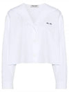 Poplin Shirt White - MIU MIU - BALAAN 2