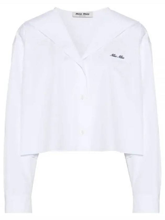 Poplin Shirt White - MIU MIU - BALAAN 2