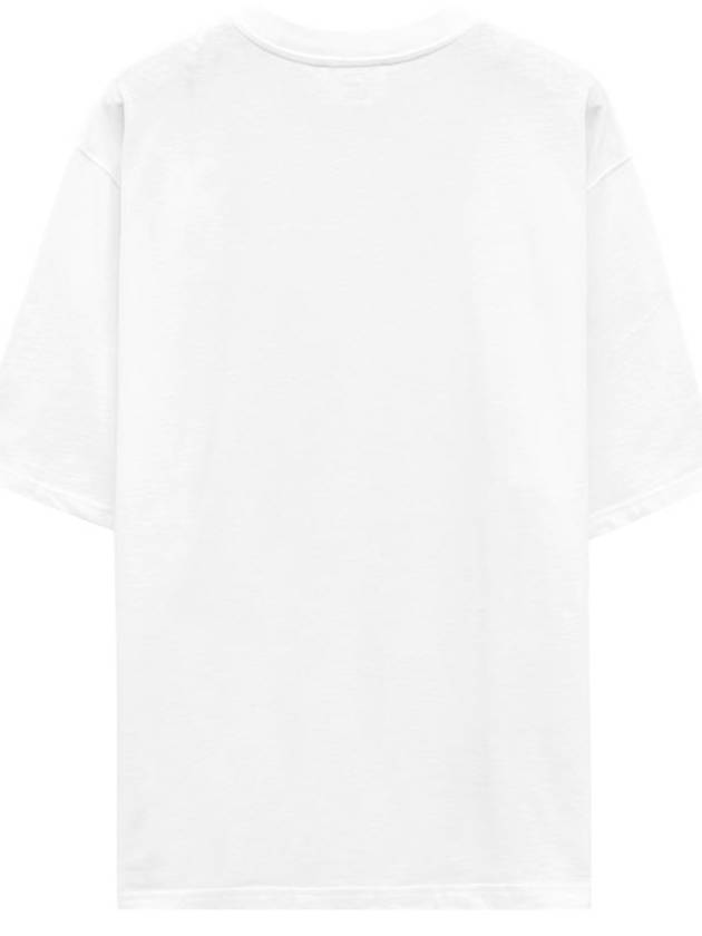 Small Heart Logo Boxy Fit Short Sleeve T-Shirt White - AMI - BALAAN 3