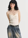 Praha Bustier Sleeveless Cardigan Set Cream - SORRY TOO MUCH LOVE - BALAAN 4