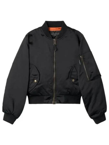 Schrunk Bomber Jacket Black - BALENCIAGA - BALAAN 1