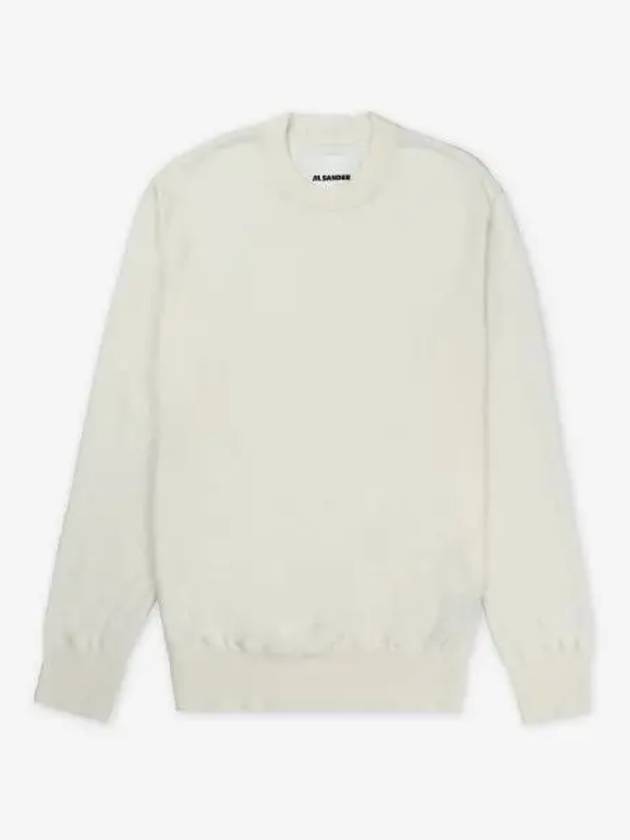 Lightweight Crew Neck Merino Wool Knit Top White - JIL SANDER - BALAAN 2