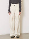 Cotton Belted Wide Pants Ivory - JUN BY JUN K - BALAAN 2