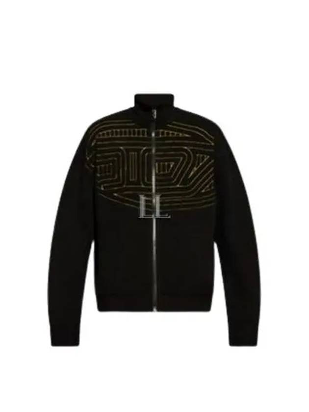 K Ralus Logo Print Zip Up Jacket Black - DIESEL - BALAAN 2