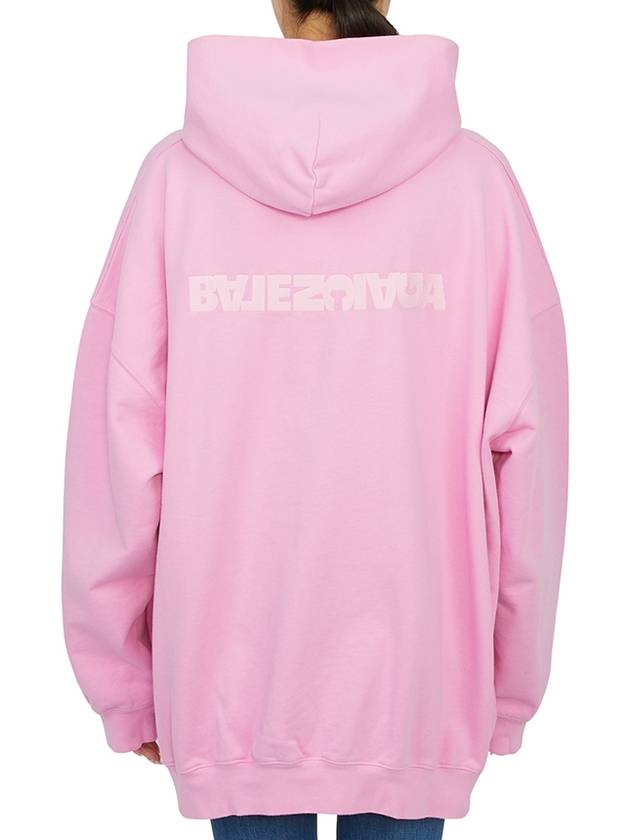 Logo Print Hoodie Pink - BALENCIAGA - BALAAN 5