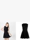 Golf Tennis Cut Out Sleeveless Dress Black - AVAVE - BALAAN 3