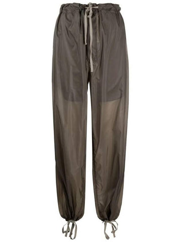 Women's Nylon Straight Pants Asphalt - MAISON MARGIELA - BALAAN 1