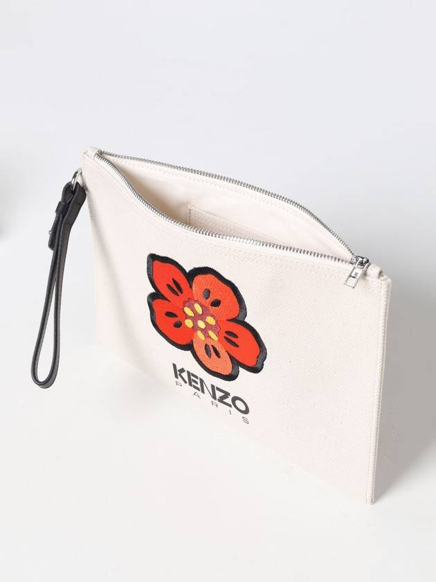 Kenzo canvas clutch with logo - KENZO - BALAAN 4