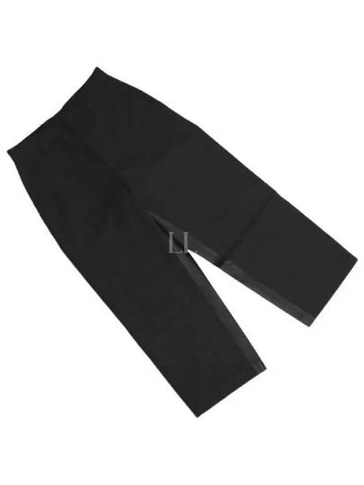 Triangle Logo Wool Straight Pants Black - PRADA - BALAAN 2