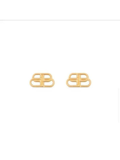 BB Logo Stud Earrings Gold - BALENCIAGA - BALAAN 2