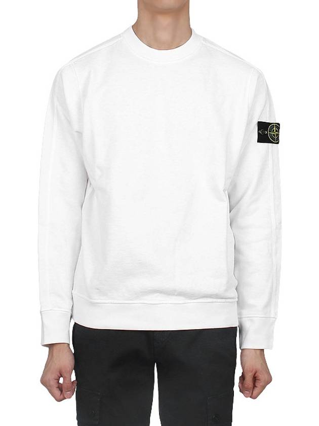 Cotton Crew Neck Sweatshirt White - STONE ISLAND - BALAAN 3