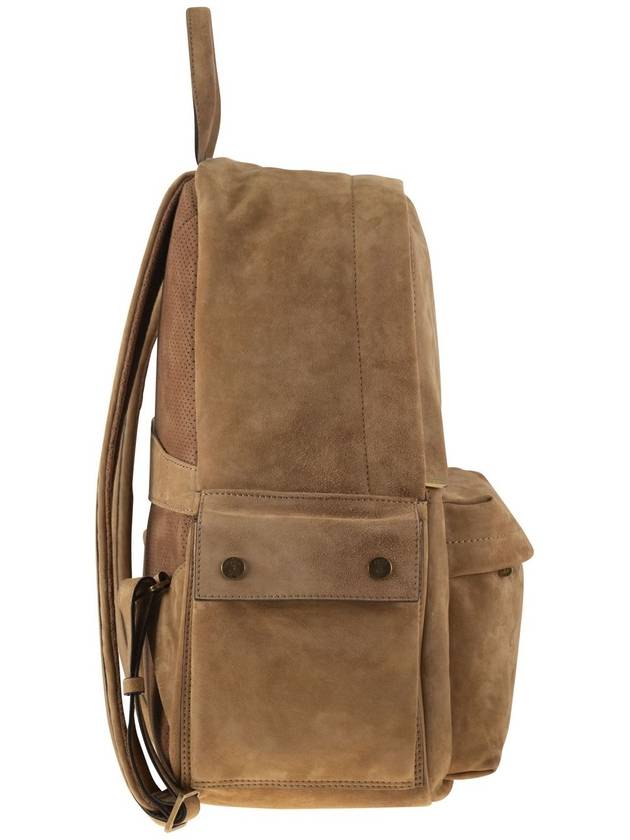 Suede backpack - BRUNELLO CUCINELLI - BALAAN 3