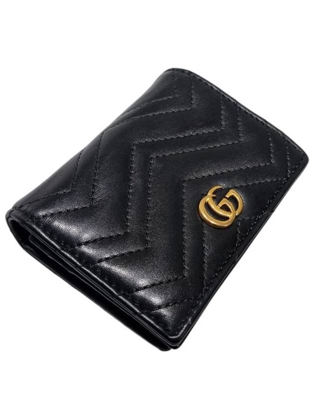 466492 GG Marmont Matelasse Black Card Case Half Wallet - GUCCI - BALAAN 4