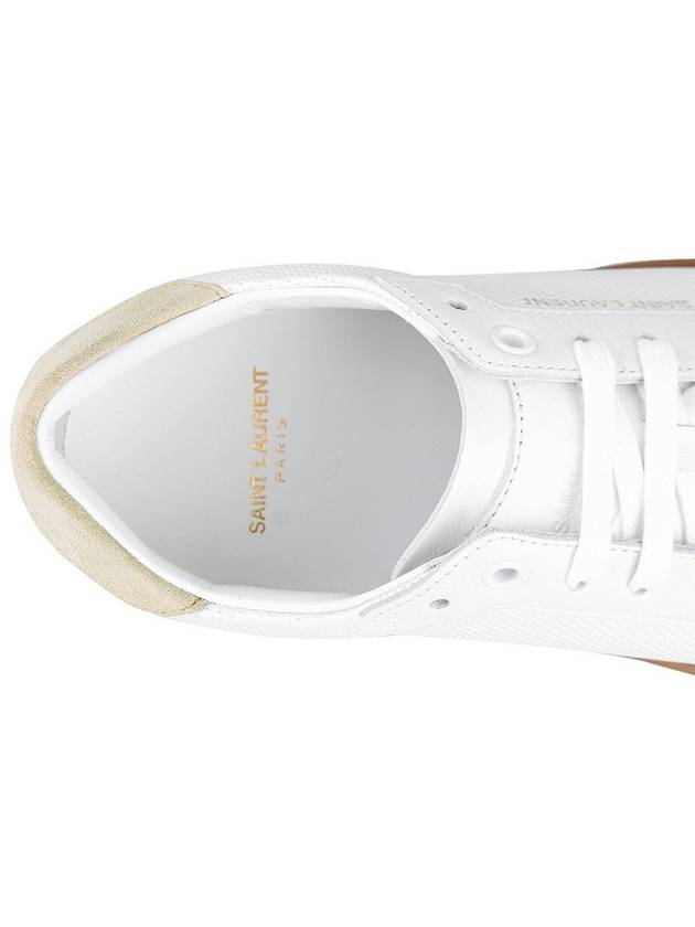 Court Classic Perforated Beige Tab Low Top Sneakers White - SAINT LAURENT - BALAAN 9