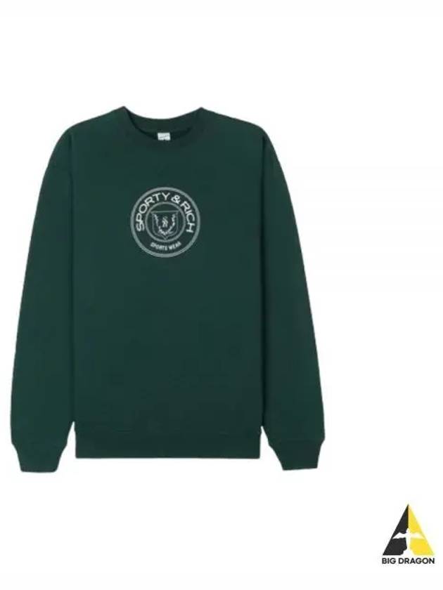 MONACO CREWNECK FOREST GREENwhite CR491 - SPORTY & RICH - BALAAN 1