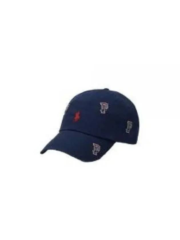 All-Over Motif Embroidery Ball Cap Navy - POLO RALPH LAUREN - BALAAN 2