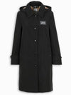 Women's Oxclose Hoodie Trench Coat Black - BURBERRY - BALAAN 1