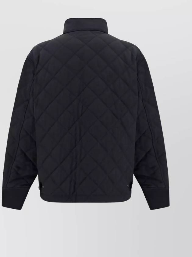 Diamond Quilted Zip-Up Jacket Black - BURBERRY - BALAAN 3