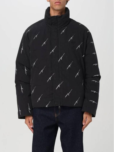 Logo Print Quilted Down Padding Black - MSGM - BALAAN 1