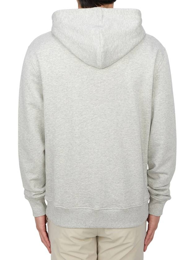 De Coeur Small Heart Zip Up Hoodie Grey - AMI - BALAAN 5