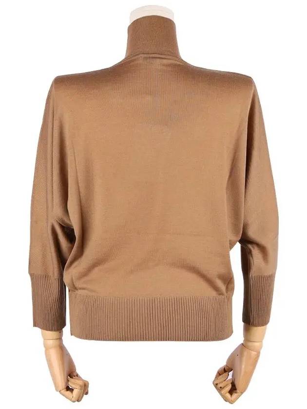 Women's Talea Virgin Wool Turtleneck Brown - MAX MARA - BALAAN 4