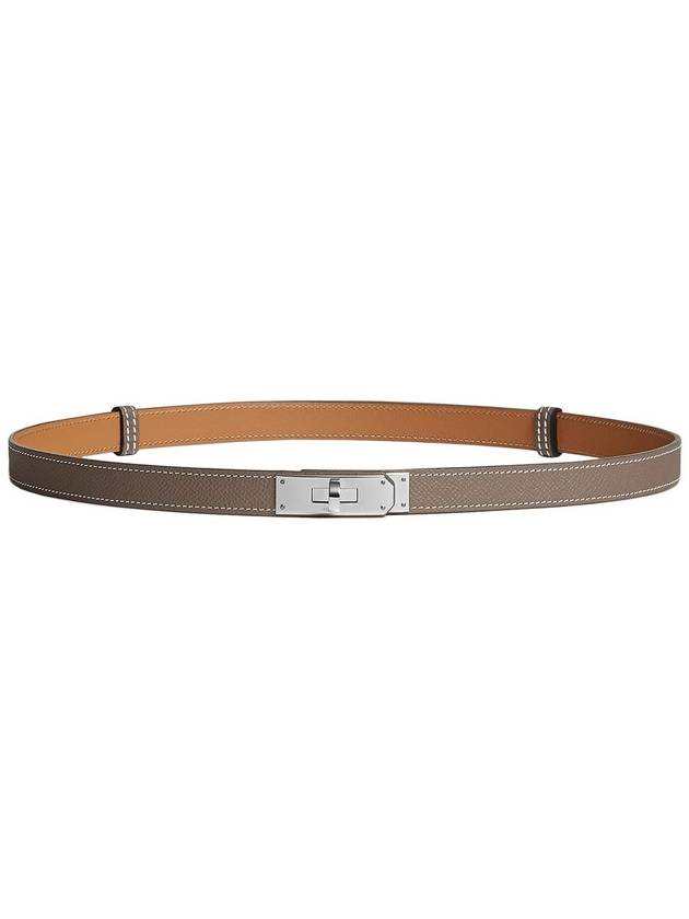 Kelly 18 Leather Belt Etoupe - HERMES - BALAAN 2