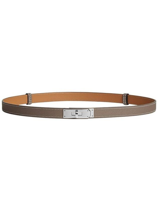 Kelly 18 Leather Belt Etoupe - HERMES - BALAAN 2