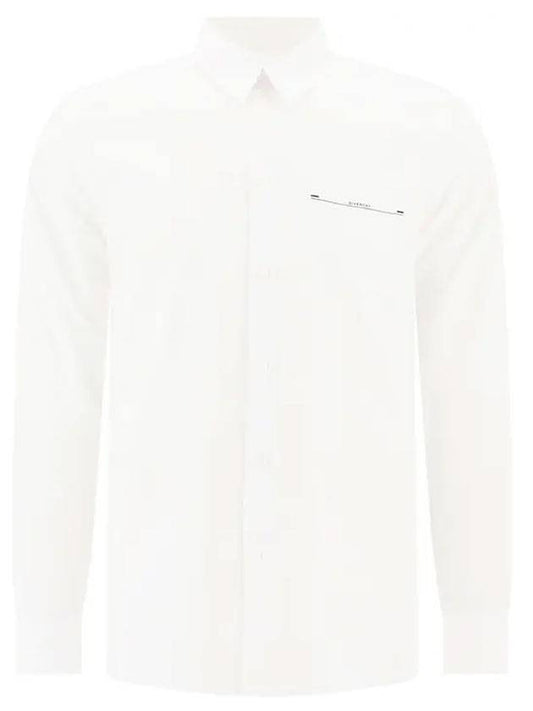 Men's Logo Long Sleeve Shirt White - GIVENCHY - BALAAN.